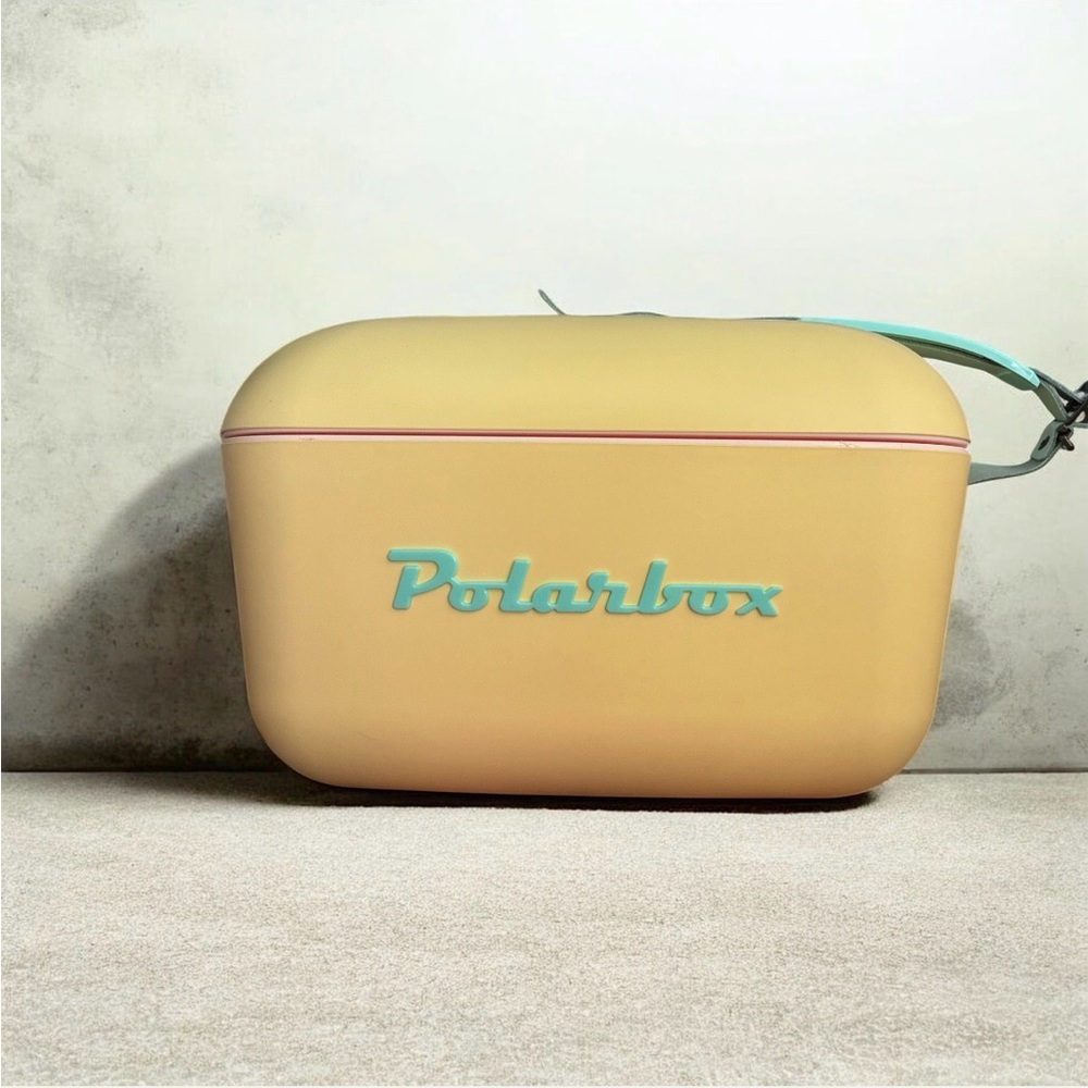 Polarbox Mini Cooler Bag in Tulip Yellow with Teal Logo